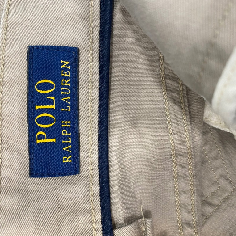 Polo Ralph Lauren Pants Mens 38x32 Tan Varick Slim Straight Khaki Chino Dungaree - Picture 8 of 16